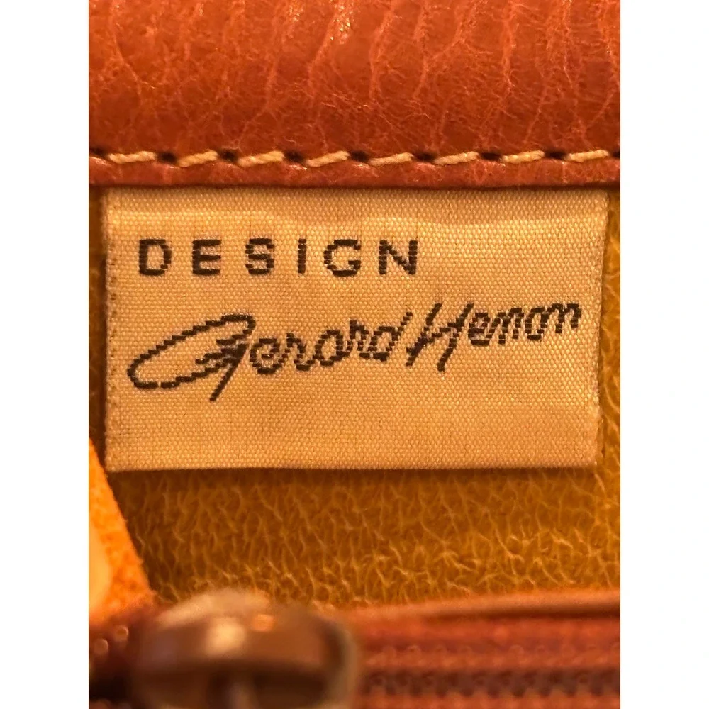 Gerard Henon Paris Brown Leather Briefcase Made in France Document Bag